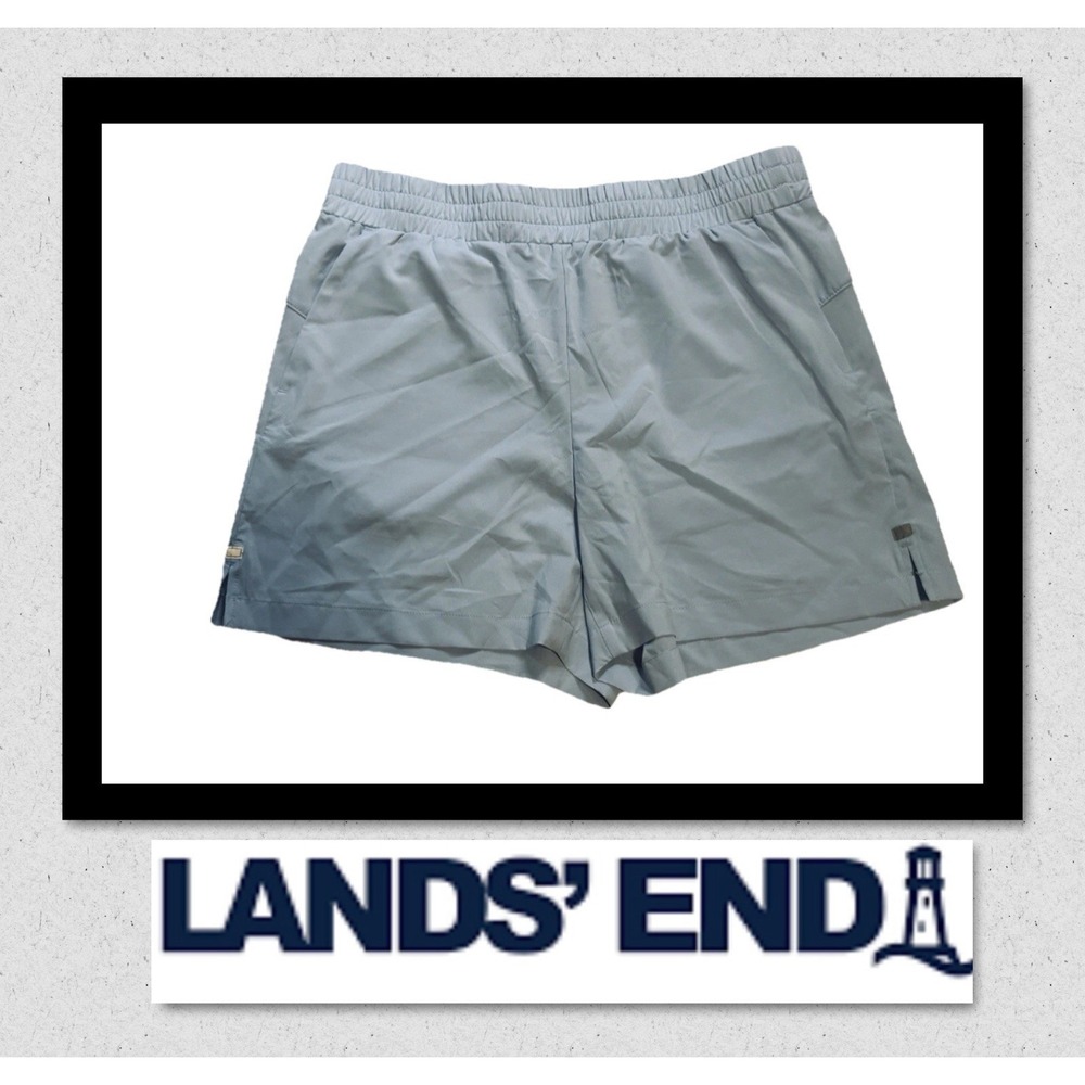 Lands End Shorts Women's Size Small (Size 6-8) Light Blue Pockets (5" Inseam)